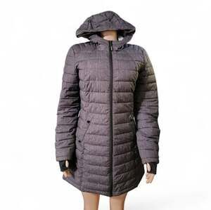 Women's Hooded Puffer Jacket - Gray